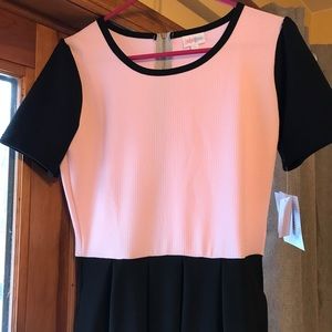 Medium black and pink Luluroe Amelia Dress